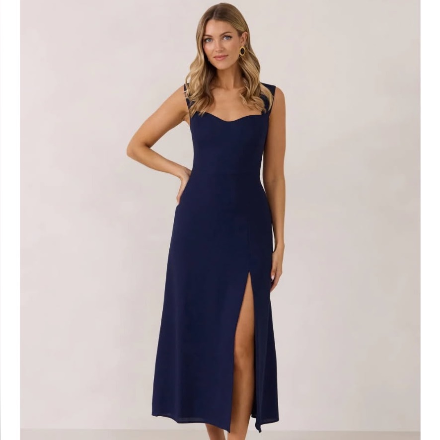 Park & Fifth Navy Hastings Dress Large